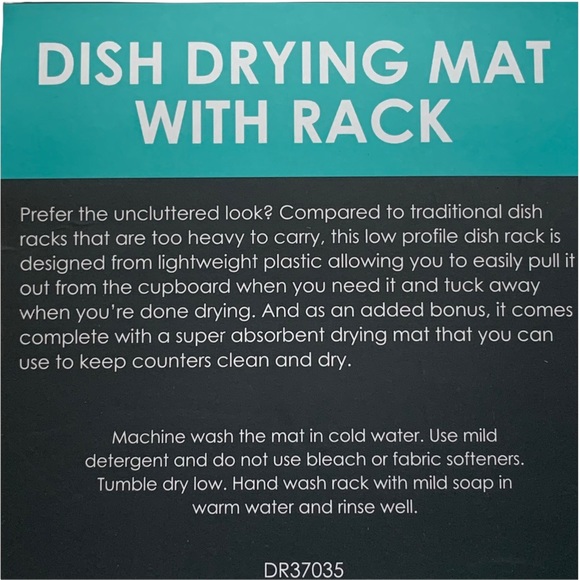 Dish Drying Mat w/ 3 Section Rack - Picture 3 of 5